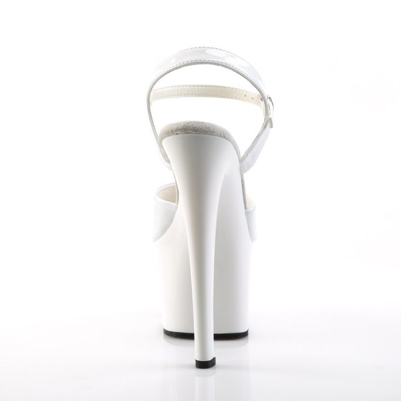 Pleaser Sky 309 White Platform Heels Sandals - Picture 2 of 5